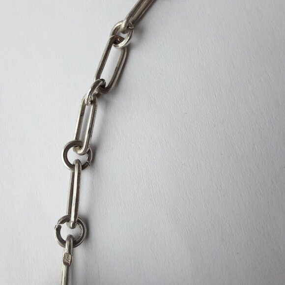 Vintage Egyptian Revival 800 Silver Statement Necklace Pharoah King Tut Art Deco - Picture 8 of 13